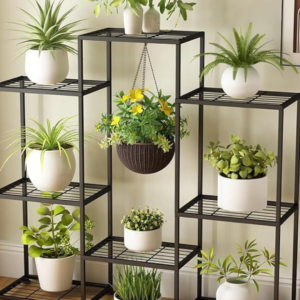 Modern Multi-Tier Metal Plant Stand for Indoor & Outdoor |